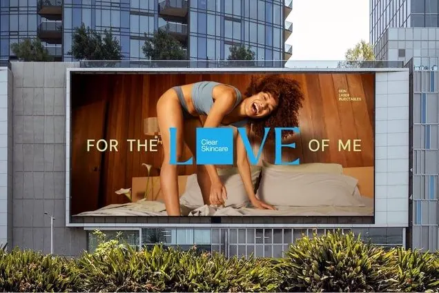 For the Love of Me campaign billboard photographed in situ